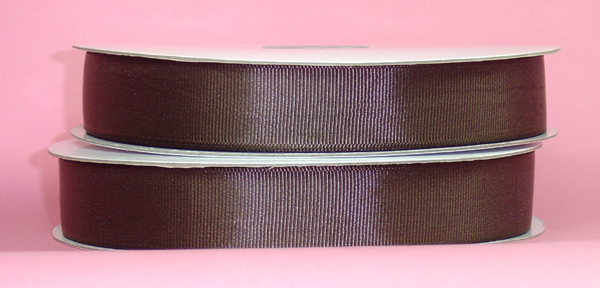 1/4" grosgrain ribbon-50yds/roll, SEAL BROWN