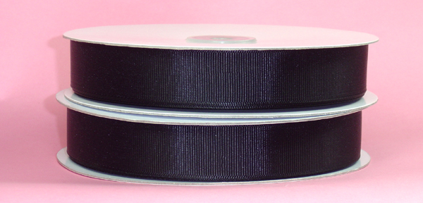 1-1/2" grosgrain ribbon-50yds/roll, BLACK