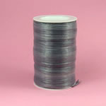 1/4" rayon raffia ribbon-100yds/roll, MATTE SILVER
