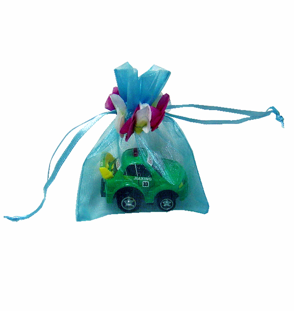 3x4" MINI PETAL organza bag-30/pk, LT BLUE