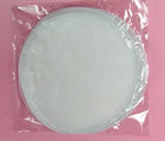 10" organza circle-25/pk, WHITE/SILVER TRIM