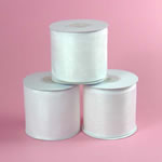 2-1/2" WIRED EDGE organza ribbon-25yds/roll, WHITE