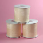 2-1/2" WIRED EDGE organza ribbon-25yds/roll, IVORY
