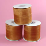2-1/2" WIRED EDGE organza ribbon-25yds/roll, GOLD