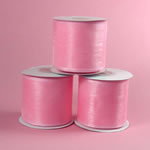 2-1/2" WIRED EDGE organza ribbon-25yds/roll, PINK