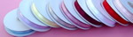1/2" SATIN CENTER organza ribbon-25yds/roll, WHITE