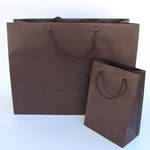 frosty euro tote w/rope handle 3-1/8"X1-7/8"X4" (size A)-25/pk, COFFEE