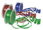 3/4" poly satin-finish ribbon-250yds/roll, WHITE