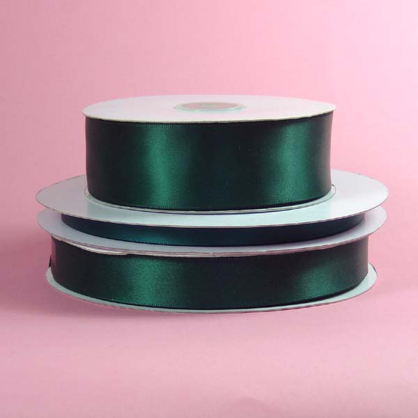 5/8" DOUBLE FACED satin ribbon-100yds/roll, HUNTER