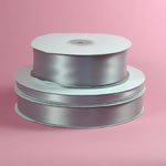 3" DOUBLE FACED satin ribbon-50yds/roll, SILVER