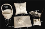 wedding accessory set of 5, WHITE