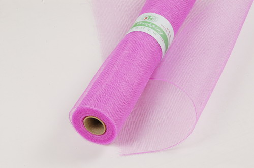 solid colored floral mesh 21x10yds, HOT PINK