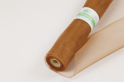 solid colored floral mesh 21x10yds, CHOCOLATE