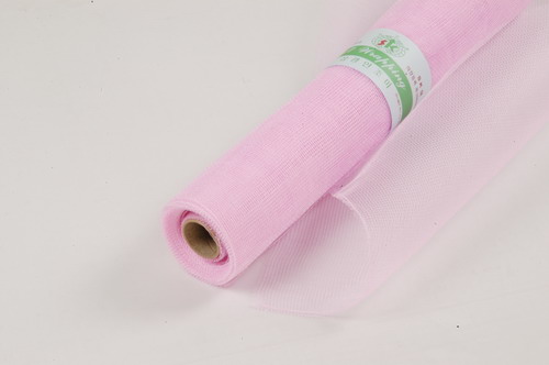 solid colored floral mesh 21x10yds, ROSY PINK