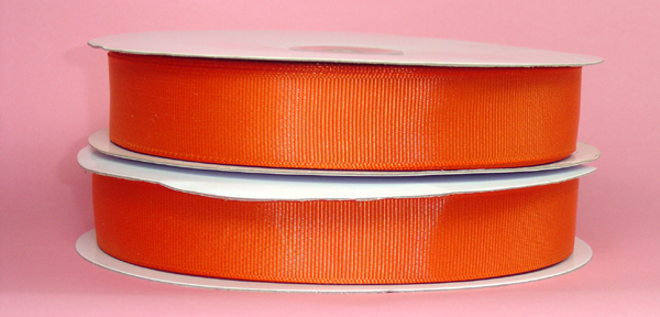 1/4" grosgrain ribbon-50yds/roll, ORANGE