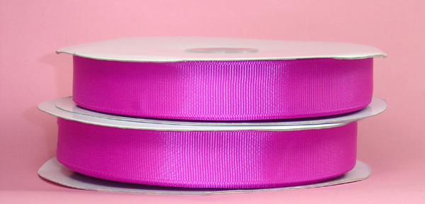 7/8" grosgrain ribbon-50yds/roll, FUSHIA