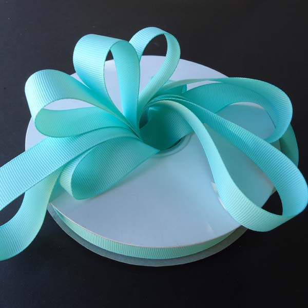 5/8" grosgrain ribbon-50yds/roll, AQUA
