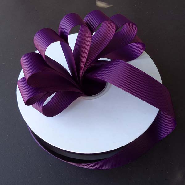 1/4" grosgrain ribbon-50yds/roll, PLUM