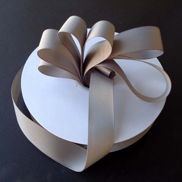 7/8" grosgrain ribbon-50yds/roll, SILVER