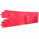 GLOVE-18" adult satin wedding glove-12BL, RED