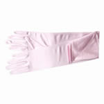 GLOVE-18" adult satin wedding glove-12BL, PINK