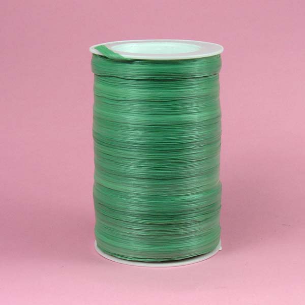1/4" rayon raffia ribbon-100yds/roll, MATTE EMERALD