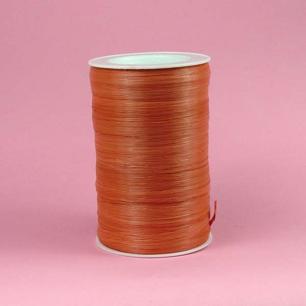 1/4" rayon raffia ribbon-100yds/roll, MATTE TERRA COTTA