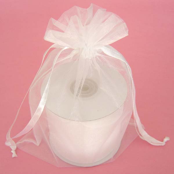 4x6" organza bag-30/pk, CRYSTAL premium WHITE