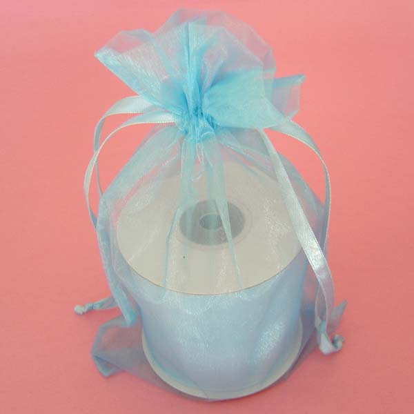 3x4" MINI PETAL organza bag-30/pk, LT BLUE (with mini petal)