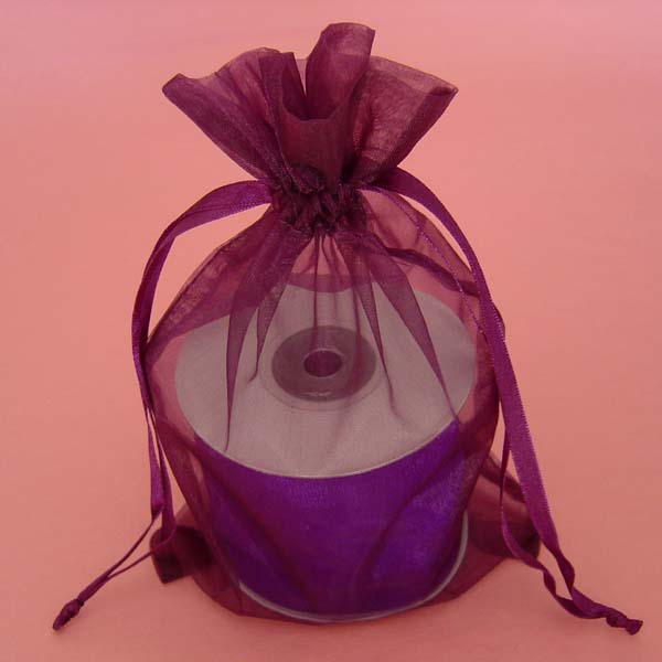 8x14" organza bag-10/pk, PURPLE