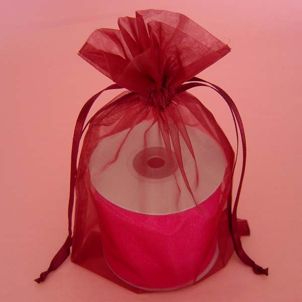 3x4" organza bag-30/pk, Crystallized WINE