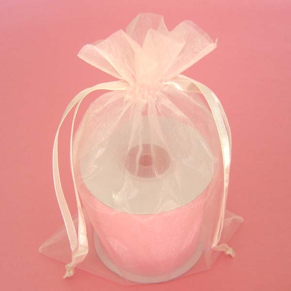 6x9" organza bag-30/pk, LT PINK