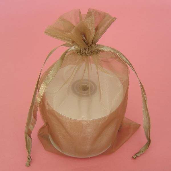 5.5x1.5x10.4" square bottom organza bag-10/pk, OLD WILLOW