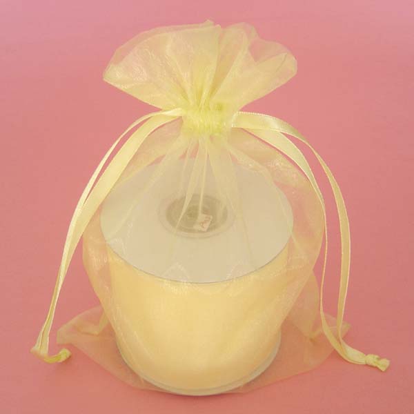 3x4" organza bag-30/pk, premium CELERY