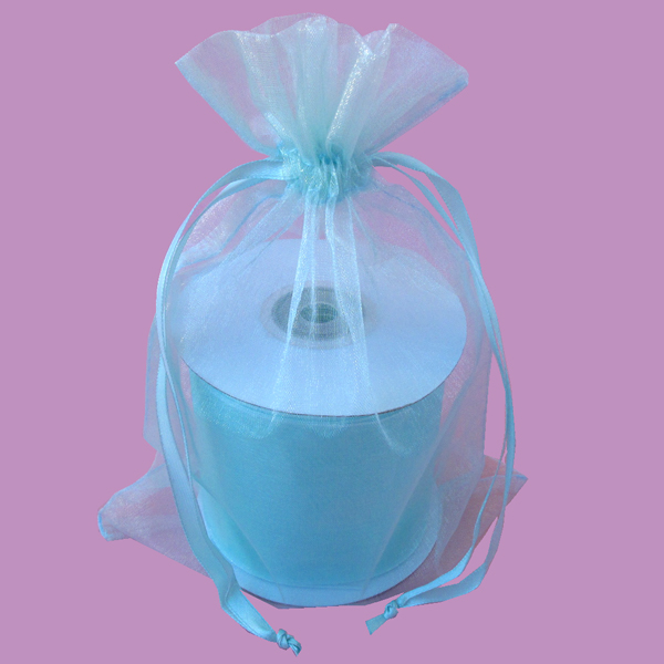 6x9" organza bag-30/pk, AQUA