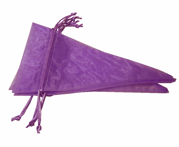 4-1/2x8" CONE organza bag-20/pk, LAVENDER