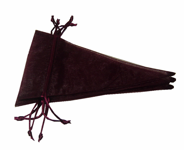4-1/2x8" CONE organza bag-20/pk, WINE