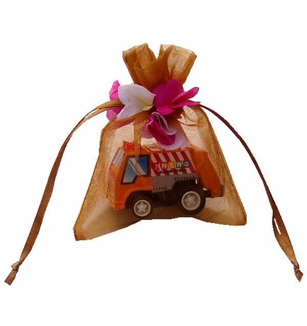 3x4" MINI PETAL organza bag-30/pk, GOLD