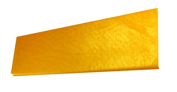 6"X25YDS/SPOOL organza fabric, LT GOLD