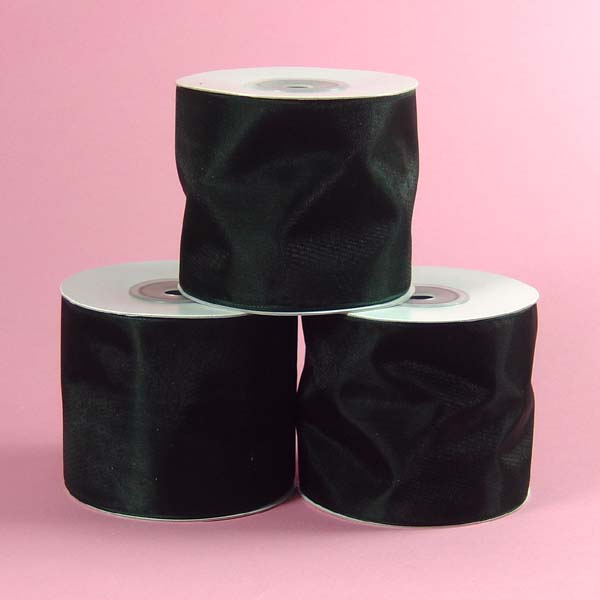 1-1/2" organza ribbon-25yds/roll, HUNTER
