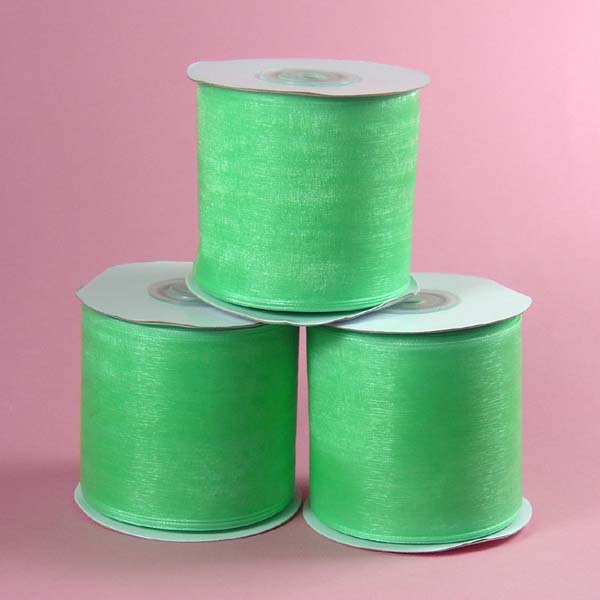 1/4" organza ribbon-25yds/roll, MINT