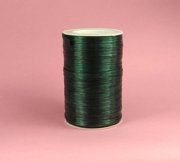 1/4" rayon raffia ribbon-100yds/roll, PEARLIZED FOREST GREEN