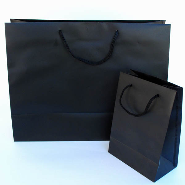 frosty euro tote w/rope handle 13"X5"X10" (size E)-25/pk, BLACK