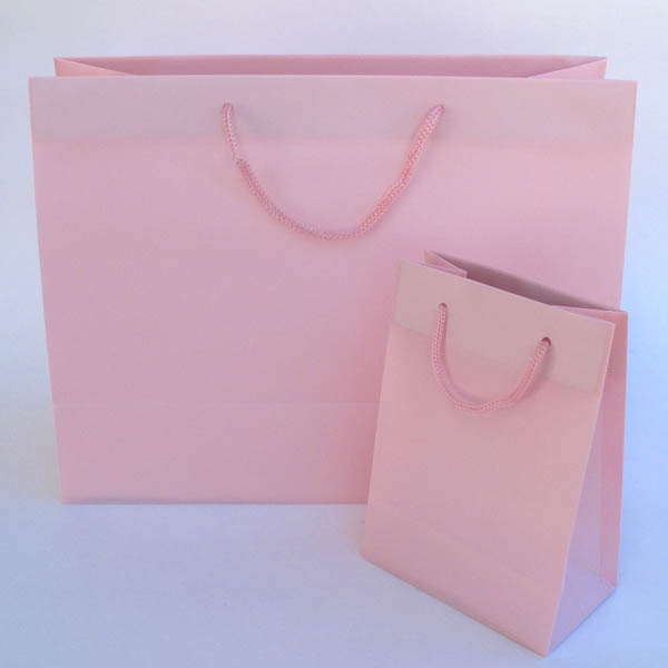 frosty euro tote w/rope handle 13"X5"X10" (size E)-25/pk, LT PINK