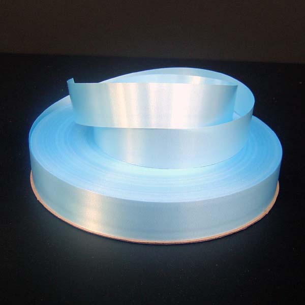 3/4" poly satin-finish ribbon-250yds/roll, PASTEL BLUE