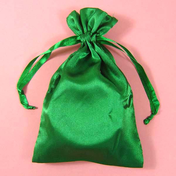 4x6" satin bag-30/pk, EMERALD