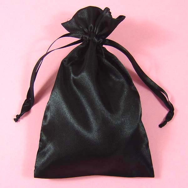 5x8" satin bag-30/pk, BLACK