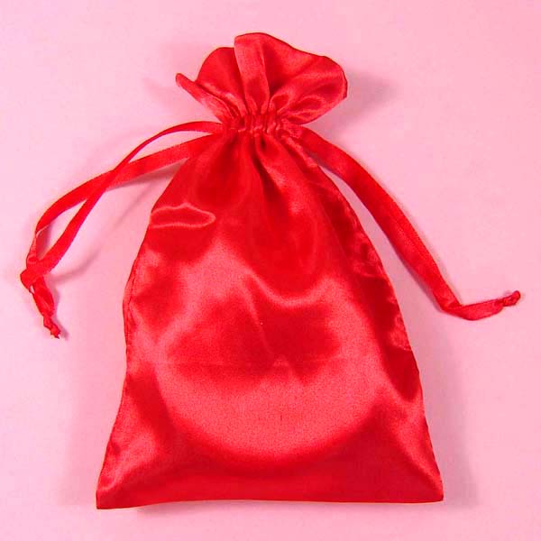 4x6" satin bag-30/pk, RED
