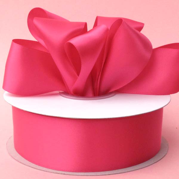 5/8" DOUBLE FACED satin ribbon-100yds/roll, SHOCKING PINK