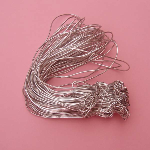 8" stretch loop-50/pk, SILVER